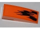 Part No: 50950pb036R  Name: Slope, Curved 3 x 1 with Black Flames Pattern Model Right (Sticker) - Set 7971