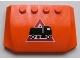 Part No: 52031pb023  Name: Wedge 4 x 6 x 2/3 Triple Curved with Street Sweeper Truck on Danger Sign Pattern (Sticker) - Set 8404