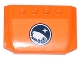 Part No: 52031pb079  Name: Wedge 4 x 6 x 2/3 Triple Curved with Arctic Explorer Logo on Orange Background Pattern (Sticker) - Sets 60033 / 60035