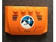 Part No: 52031pb129  Name: Wedge 4 x 6 x 2/3 Triple Curved with Arctic Explorer Logo on Orange Background Pattern (Sticker) - Set 60195