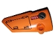 Part No: 64683pb045  Name: Technic, Panel Fairing # 3 Small Smooth Long, Side A with Hatch and Fuel Filler Cap on Orange Background Pattern (Sticker) - Set 42038