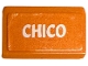 Part No: 85984pb477  Name: Slope 30 1 x 2 x 2/3 with White 'CHICO' Pattern (Sticker) - Set 41718