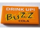 Part No: 87079pb0507  Name: Tile 2 x 4 with 'DRINK UP! BUZZ COLA' Pattern (Sticker) - Set 71016