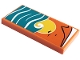 Part No: 87079pb1243  Name: Tile 2 x 4 with Blanket with Dark Turquoise Sea and Wave, Black Birds and Yellow Sun Pattern (Sticker) - Set 41754