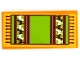 Part No: 87079pb1313  Name: Tile 2 x 4 with Lime and Reddish Brown Rug with Alpacas and Fringe Pattern (Sticker) - Set 41432