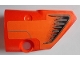 Part No: 87086pb049  Name: Technic, Panel Fairing # 2 Small Smooth Short, Side B with Black and Dark Bluish Gray Vents on Orange Background Pattern (Sticker) - Set 9398