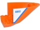 Part No: 87616pb005  Name: Aircraft Fuselage Aft Section Curved Bottom 6 x 10 with Blue Line and '60013' on White Background Pattern on Both Sides (Stickers) - Set 60013