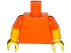 Part No: 973c70  Name: Torso Plain / Yellow Arms with Molded Orange Short Sleeves Pattern / Yellow Hands