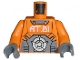 Lot ID: 395643592  Part No: 973pb0407c01  Name: Torso Exo-Force with 'AT.01' Pattern / Orange Arms / Dark Bluish Gray Hands