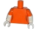 Part No: 973pb1995c01  Name: Torso Simpsons Female with Dark Orange Waist Pattern / White Arms with Molded Orange Short Sleeves Pattern / White Hands
