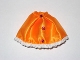 Part No: belvskirt23  Name: Belville, Clothes Skirt Long, Satin with 3 Red Jewels and White Lace Trim (5833)