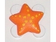 Part No: clikits013pb03  Name: Clikits, Icon Star 2 x 2 Small with Pin with Radiating Yellow Dots Pattern (Undetermined Type)