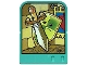Part No: 42182pb01  Name: Story Builder Crazy Castle Card with Sword and Shield with Eyes Pattern