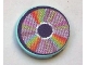 Part No: 4150pb061  Name: Tile, Round 2 x 2 with CD Pastel Sectors Pattern (Sticker) - Set 3142