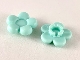 Part No: 45453  Name: Clikits, Icon Flower 5 Petals 2 x 2 Small with Pin, Frosted (Solid and Transparent Colors)