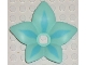 Part No: 54251  Name: Clikits, Icon Accent Plastic Flower 6 x 6 x 2/3 with Sky Blue Highlights Pattern