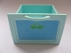 Part No: 6883pb01  Name: Scala Large Drawer with Green Car on Blue Background Pattern (Sticker) - Set 3152