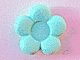 Part No: clikits022u  Name: Clikits, Icon Flower 5 Petals 2 x 2 Small with Pin (Undetermined Type)