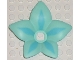 Part No: clikits142pb01  Name: Clikits, Icon Accent Plastic Flower 6 x 6 x 2/3 with Sky Blue Highlights Pattern