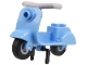 Lego part: Scooter with Black Stand, Light Bluish Gray Angular Handlebars, and Light Bluish Gray Wheels