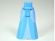 Lot ID: 284200457  Part No: 15875c00pb002  Name: Mini Doll Hips and Skirt Full Length with Bright Light Blue Sides and Middle Triangle with Stars Pattern - Thick Hinge