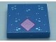 Part No: 3068pb1516  Name: Tile 2 x 2 with Metallic Light Blue Spots and Metallic Pink Diamond Pattern (Bruni)