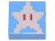 Lot ID: 410051338  Part No: 3070pb169  Name: Tile 1 x 1 with Super Mario Pixelated Super Star Pattern