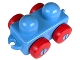 Part No: 31605c02  Name: Primo Vehicle Wagon with Red Wheels and Tow Hitches