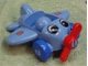 Part No: 31639c02pb01  Name: Primo Vehicle Airplane - Red Propeller, Blue Wheels, with Eyes and Wing Logo Pattern