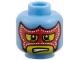 Part No: 3626pb0431  Name: Minifigure, Head Balaclava with Eye and Mouth Holes, Red Mask and White Pupils Pattern