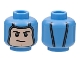 Part No: 3626pb3012  Name: Minifigure, Head Balaclava, Light Nougat Face, Black Eyebrows, Lopsided Grin, Medium Nougat Chin Cleft Pattern