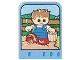 Lot ID: 348608986  Part No: 42177pb02  Name: Story Builder Farmyard Fun Card with Boy in Mud Carrying Bucket of Water Pattern
