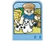 Lot ID: 348608991  Part No: 42182pb02  Name: Story Builder Farmyard Fun Card with Farmer and Dog Pattern