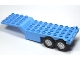 Lot ID: 405505258  Part No: 48123c01  Name: Duplo Trailer Four Rear Wheels, Elevated Front End, 4 x 12 Studs with Gate Hinge