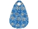 Lot ID: 177344078  Part No: 49568  Name: Minifigure Cape Cloth with Single Top Hole and Rounded Edges with Blue and Silver Iridescent Snowflakes Pattern - Traditional Starched Fabric