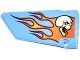 Part No: 64392pb006  Name: Technic, Panel Fairing #17 Large Smooth, Side A with Skull and Flames Pattern (Sticker) - Set 42022