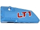 Part No: 64683pb015  Name: Technic, Panel Fairing # 3 Small Smooth Long, Side A with 'LT1' Pattern (Sticker) - Set 42036