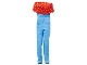 Part No: 71246  Name: Scala, Clothes Female Jumpsuit with Red Top with Yellow Dots Pattern