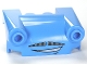 Part No: 93597pb004  Name: Vehicle, Mudguard 3 x 4 with Headlights, Moustache Grille and Curved Mouth Pattern