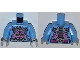 Part No: 973pb1364c01  Name: Torso Robot with Kraang and Control Harness Pattern / Medium Blue Arms / Light Bluish Gray Hands