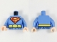 Lot ID: 180115924  Part No: 973pb2965c01  Name: Torso Shirt with Female Outline, Belt with Oval Buckle and Red and Yellow Superman 'S' Logo Pattern / Medium Blue Arms / Light Nougat Hands