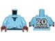 Part No: 973pb3493c01  Name: Torso SW V-Collar Shirt and Dark Blue Trim with '20 YEARS LEGO STAR WARS' on Back Pattern (Lando Calrissian) / Medium Blue Arms / Reddish Brown Hands