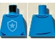Part No: 973pb5061 Name: Torso Police Shirt with Bright Light Blue Star Badge Logo, Dark Blue Collar and Wrinkles Pattern Part No: 973pb5061 Name: Torso Police Shirt with Bright Light Blue Star Badge Logo, Dark Blue Collar and Wrinkles Pattern