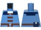 Part No: 973pb5687  Name: Torso Pixelated Vest with Reddish Brown Buttons, Belts with Silver Buckles, Dark Blue Collar and Pouch Pattern