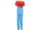 Lot ID: 177795386  Part No: scl063  Name: Scala, Clothes Female Jumpsuit with Red Top with Yellow Dots Pattern