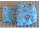 Part No: sleepbag02  Name: Duplo, Cloth Sleeping Bag with Blue, White and Orange Flowers Pattern