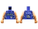 Part No: 973bpb150c01  Name: Torso NBA Sacramento Kings #16 Stojakovic Pattern / Nougat NBA Arms
