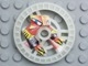 Lot ID: 392782651  Part No: 32358pb01  Name: Technic, Disk 5 x 5 - RoboRider Talisman Wheel, Flame Mold with Robot Pattern