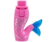 Part No: 16529c00pb09  Name: Mini Doll Hips and Mermaid / Merman Tail Assembly with Molded Satin Trans-Dark Blue Caudal Fin and Printed Silver and Metallic Pink Scales Pattern