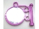 Part No: 2038pb07  Name: Road Sign Round on Pole with Ornate Top Attachment with Mirror Pattern (Sticker) - Sets 5805 / 5837 / 5862
